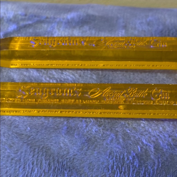 Seagrams Ancient Bottle Gin Railroad Tie Stirrers - Picture 3 of 5